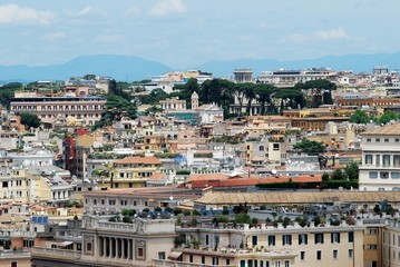 Rome aerial view from Vittorio Emanuele monument