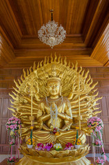 Guanyin at Wat Ratchprakongtham  Nonthaburi Thailand.