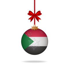 Christmas ball flag Sudan