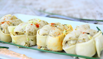 assiette de paupiettes de veau cuites
