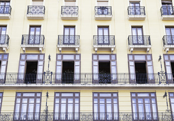 Old yellow facade