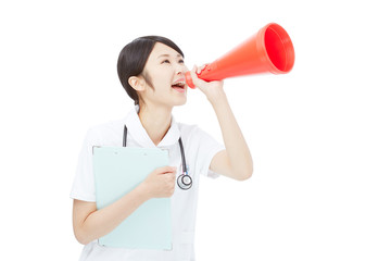 応援するナース