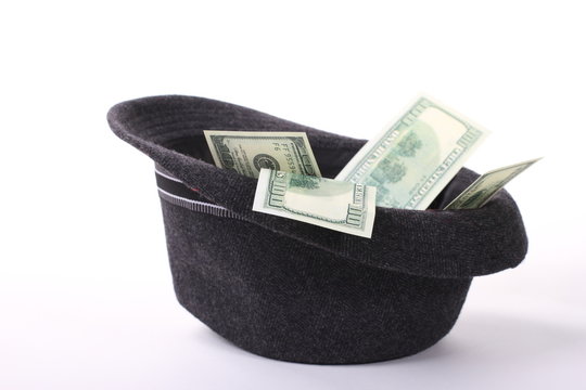 money in hat
