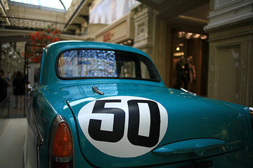 fragment of a vintage car