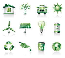 Green eco icons