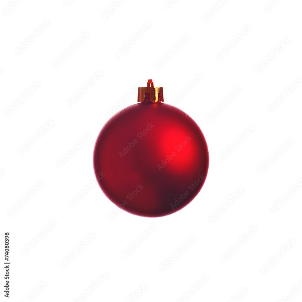 Wall mural red christmas bulb