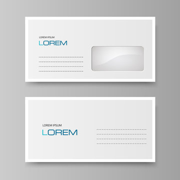 White envelope isolated on a gray background