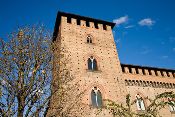 Fototapeta na wymiar Castle Visconti, Pavia, Italy