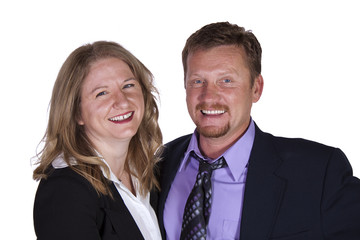 Cute Couple - Studio Shot on White Background