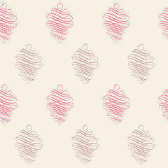 Seamless pink ornamental wallpaper. Vector pattern