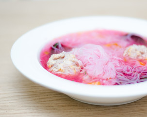 rice noodles with broth
