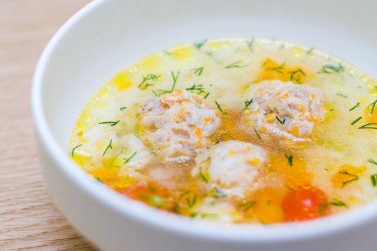 soup with meatballs