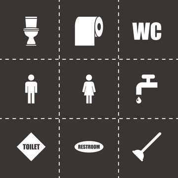 Vector toilet icon set