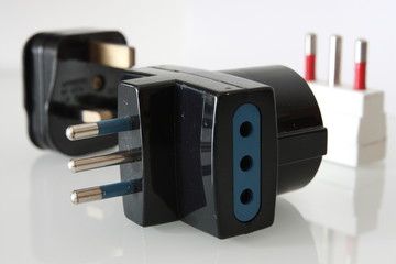 Power cord with plugs and sockets