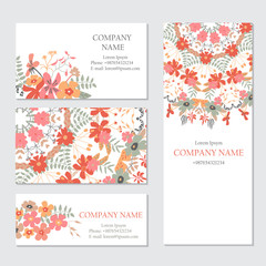 Set of business or invitation cards templates, corporate identit