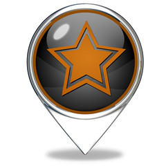 Star  pointer icon on white background