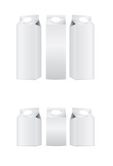 Milk box vector on white background