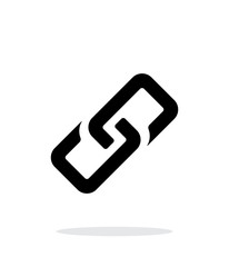Link simple icon on white background.