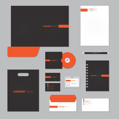 Naklejka na ściany i meble Stationery template design. Corporate identity business set.