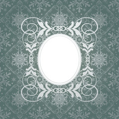 Christmas decoration frame. Snowflake Abstract Background.