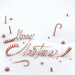 Merry Christmas candy quotes illustration