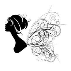 Девушка - бабочка