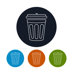 Icon dustbin , vector illustration