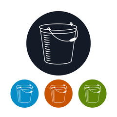 Icon bucket , vector illustration