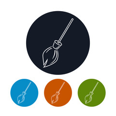 Icon broom , vector illustration