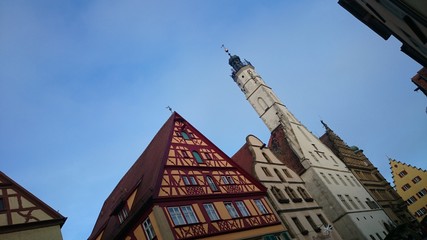 Fototapeta na wymiar Altstadt Fassaden rothenburg ob der tauber