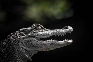 Crédence en verre imprimé Crocodile Portrait d& 39 un jeune alligator