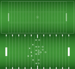 Set of american football field background eps10 vector