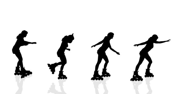 Vector silhouette of a woman.