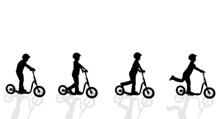 Vector silhouette of a boy.