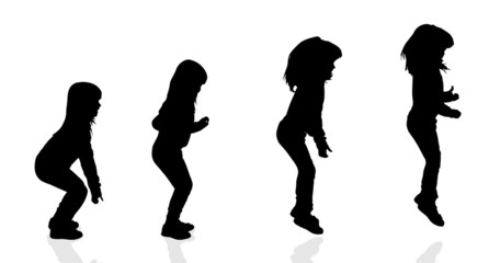 Vector silhouette of a girl.