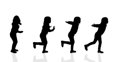Vector silhouette of a girl.