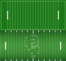 Set of American football field background. Soccer field. eps10