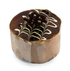 truffle cake isolated on white background