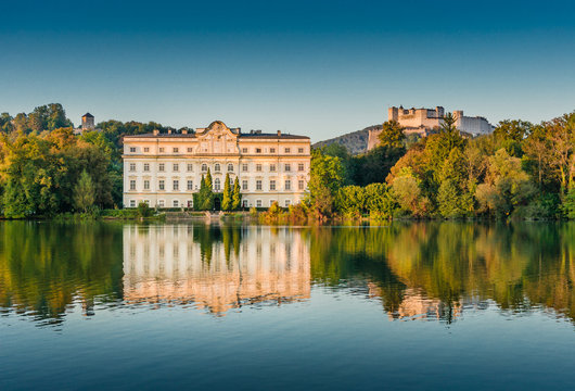 Famous Schloss Leopoldskron In Salzburg, Austria