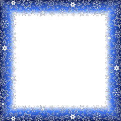 Winter luxury frame with snowflakes