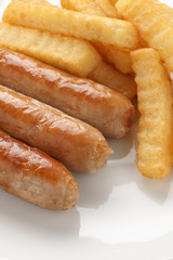 Sausage and Chips a popular childrens menu item