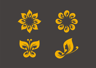 Spa icon set ecology logo vector