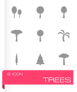 Vector trees icon set