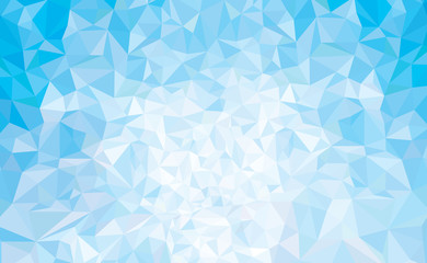 Vector abstract triangles blue background.