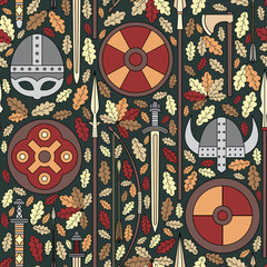seamless viking pattern 05