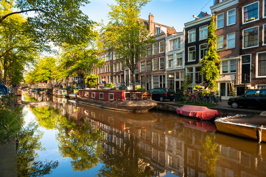 Houseboat On Amsterdam Canal