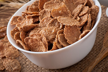 Healthy breakfast - whole grain muesli 