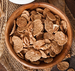 Healthy breakfast - whole grain muesli 