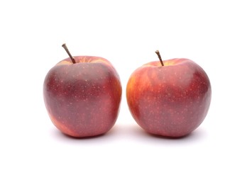 Red apples isolated on white background