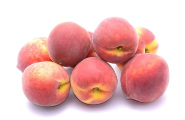 Peach fruit isolated on white background